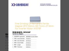 Kalıcı Ferrit Mıknatısının ince öğütülmesi (R72.50mm-r60.7mm) × 27.9mm Inverter Motoru W5018F için